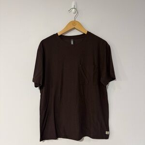 Vuori Strato Tech Short Sleeve Tee Relaxed Fit Raisin Heather Size Small